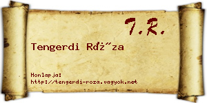 Tengerdi Róza névjegykártya